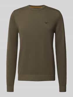 PME Legend Gebreide pullover met logostitching model 'Ricecorn'