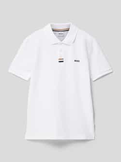 Boss Poloshirt met labeldetails