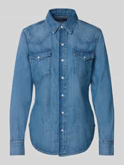 Polo Ralph Lauren Regular fit jeansoverhemd met klepzakken