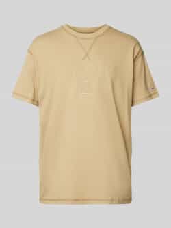 Tommy Jeans Regular fit T-shirt van puur katoen met labelstitching