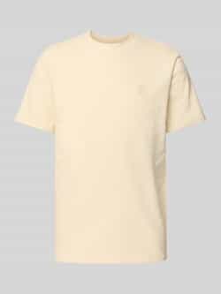 Blend T-shirt met geribde ronde hals