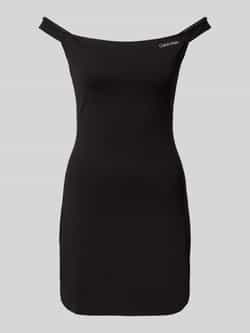 Calvin Klein Jeans Korte Jurken Collectie Viscose Mix Black Dames