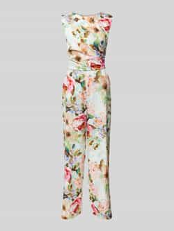 Swing Scuba Jumpsuit met Blu Detail Multicolor Dames