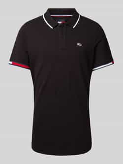 Tommy Hilfiger Zwarte Polo met korte mouwen Black Heren