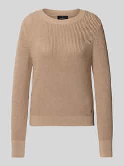 Monari Gebreide pullover met ribboorden