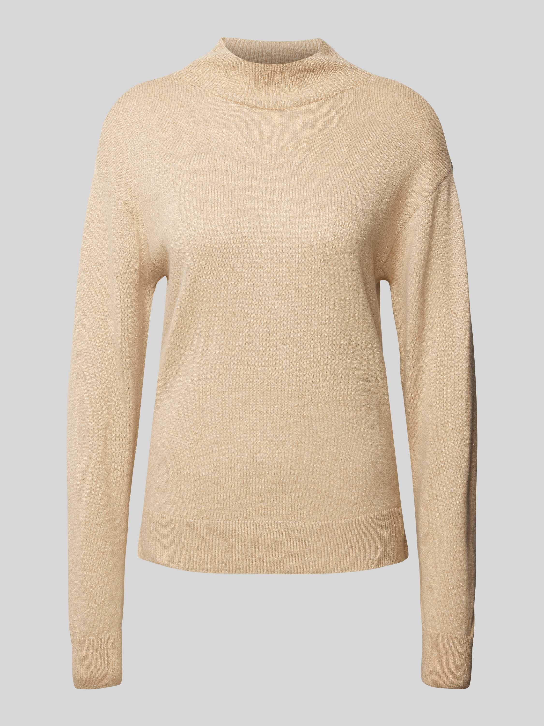 Ar i Exchange Beige Sweatshirt van wolmix Mock Neck Beige