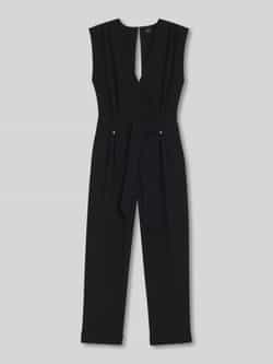 Boss Orange Regular fit jumpsuit met ronde plissés