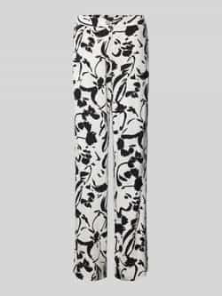 MORE & MORE Stoffen broek van viscose met all-over motief