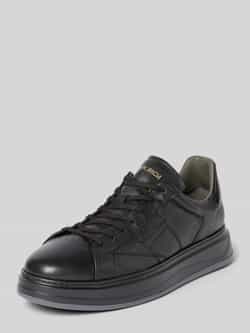 Woolrich Leren sneaker met plateauzool