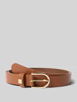Boss Leren riem Scarlet B. 2 5cm N-R met goudkleurige sluiting en -logo op de lus