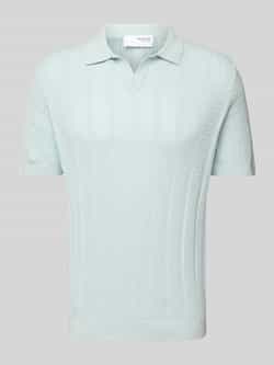 Selected Homme Poloshirt in gebreide look model 'WELLS'
