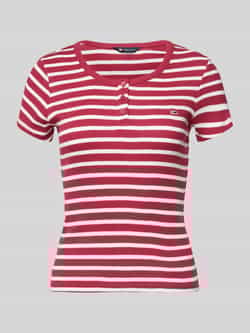 Tommy Jeans T-shirt met korte knoopsluiting