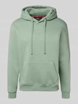 Alpha industries Hoodie met labelprint en kangoeroezak