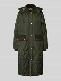 Barbour Regular fit gewatteerde lange jas met afneembare capuchon model 'MEREDITH'