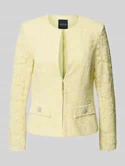 Marc Cain Slim fit blazer van kant met haakjessluiting