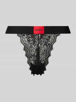 HUGO String met elastische band met label