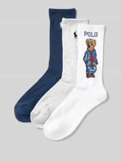 Polo Ralph Lauren Sokken met labeldetail in een set van 3 paar