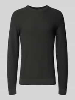 Lindbergh Gebreide pullover met structuurmotief en ronde hals