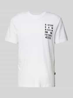 G-Star RAW Text Chest T-Shirt Wit Heren