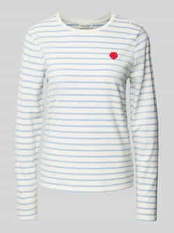 Marc O'Polo Regular fit shirt met lange mouwen van elastische katoenjersey met motiefpatch