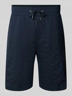 JOOP! Collection Regular fit sweatshorts met structuurmotief model 'Barlas'