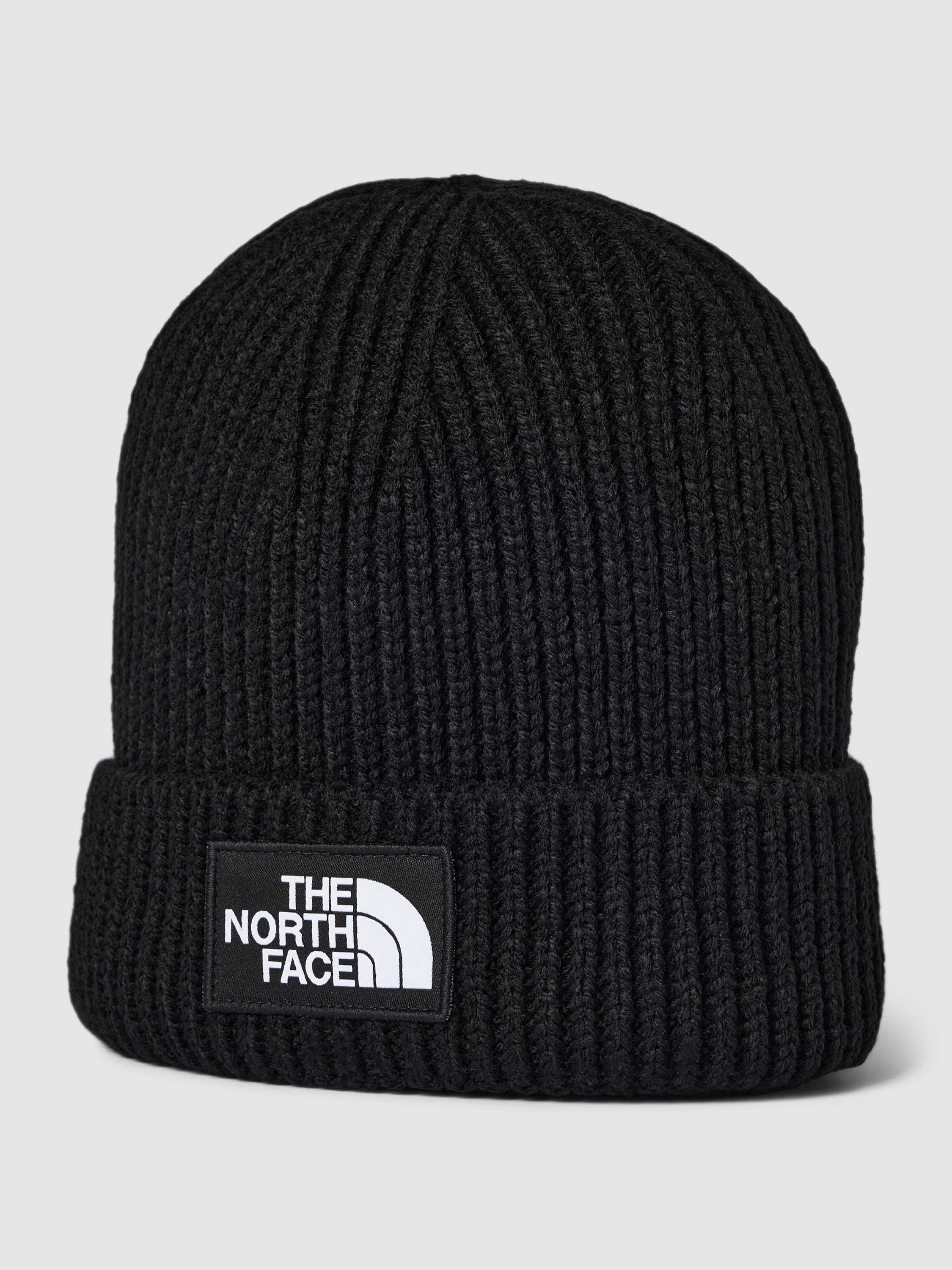 The North Face Logo Box Ribgebreide muts Black Unisex