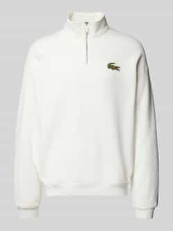 Lacoste Witte Half-Zip Sweatshirt Essentiële Sportkleding White Heren