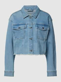 Tom Tailor Denim Kort jeansjack met gerafelde zoom