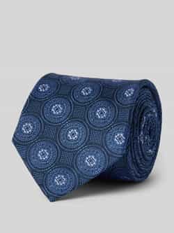 Monti Zijden stropdas met all-over print (7 cm)