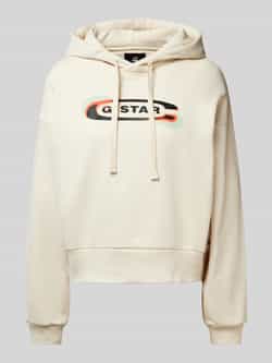 G-Star RAW Old Skool Logo Loose Hoodie Wit Dames