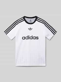 Adidas Originals 3-strepen T-shirt unisex Jersey's wit Kleding