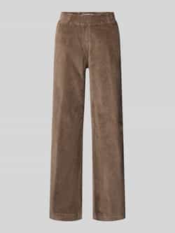 Raphaela By Brax Slim fit corduroy broek met elastische band model 'Pam Flared'