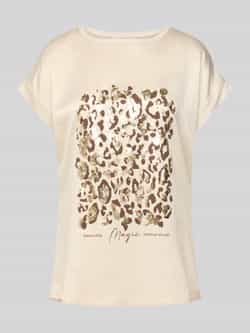 Christian Berg Woman T-shirt met geribde ronde hals