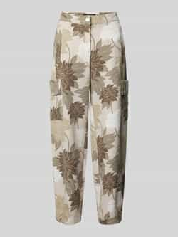 Marc Cain Relaxte cargobroek met bloemenprint Multicolor Dames