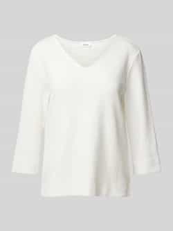 S.Oliver RED LABEL Regular fit sweatshirt met V-hals en 3 4-mouwen