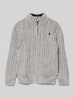 Polo Ralph Lauren Kids Gebreide pullover met korte ritssluiting