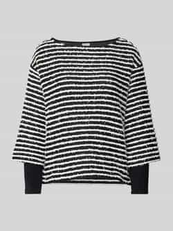 S.Oliver BLACK LABEL Loose fit sweatshirt met structuurstrepen