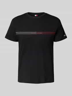 Tommy Jeans Zwarte Katoenen T-shirt Ronde Hals Korte Mouw Black Heren