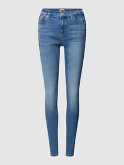 Tommy Jeans Skinny fit jeans met labelstitching model 'NORA'