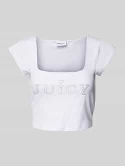 Juicy Couture Kort T-shirt met vierkante hals model 'REGAL'