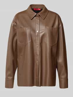 MAX&Co. Regular fit jack in leerlook met borstzakken model 'FURIO'