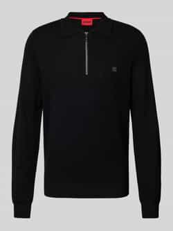 HUGO Gebreide pullover met labeldetail model 'Sastone'