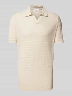 Profuomo Slim fit poloshirt met V-hals