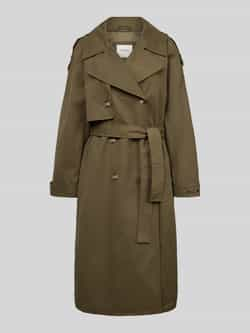 Pepe Jeans Witte Trenchcoat Elegante Functionele Stijl Green Dames