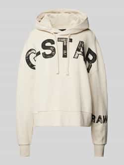 G-Star RAW Embro Print Oversized Hoodie Wit Dames