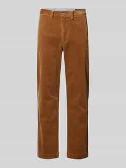 Polo Ralph Lauren Stretch straight fit corduroy broek met riemlussen model 'BEDFORD'