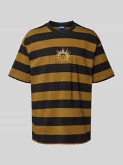 Hugo Blue Regular fit T-shirt van puur katoen