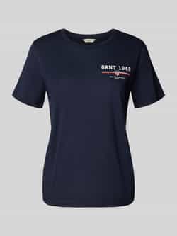 Gant Regular fit T-shirt van puur katoen met logoprint