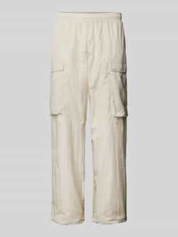 EA7 Emporio Armani Trackpants met klepzakken en logoprint