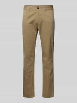 Boss Orange Slim Fit Chino in Satijn Stretch Beige Heren